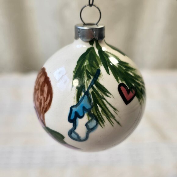 Vintage Suzi Long Hand Made, Hand Painted and Signed Porcelain XMAS Ornament - Picture 3 of 10